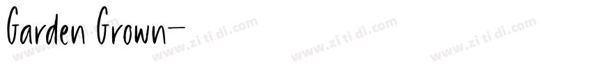 Garden Grown字体转换